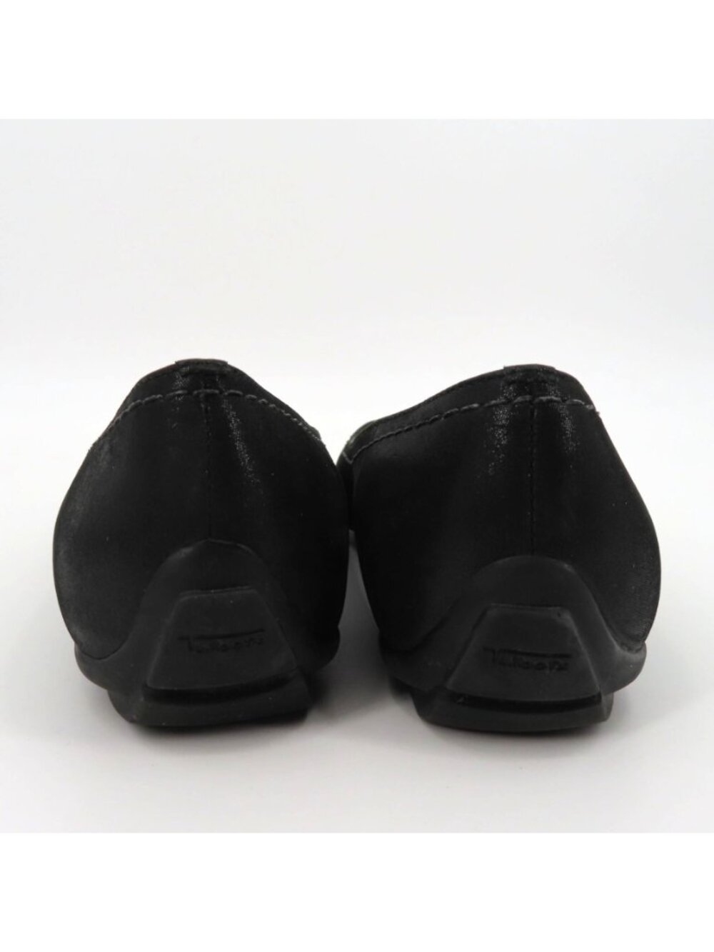 Talbots Women 6 B Shimmer Black Leather Cut Out Round Toe Ballet Flats Shoes - Picture 5 of 11